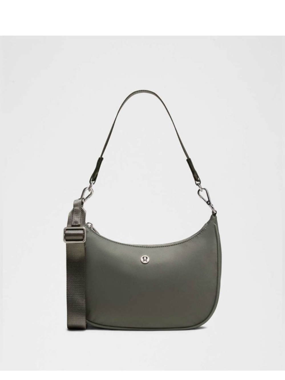 lululemon athletica Olive Grey Crescent Shoulder Bag